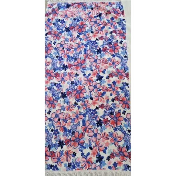 Lilly Pulitzer Other - Lilly Pulitzer Beach‎ Towel Party Like a Lobster Pool Floral Summer Red Blue
